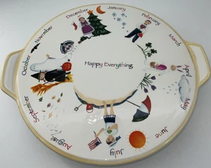 Nantucket Home Happy Everything Ceramic Platter 13" CRUET DE TE~PARTY~DESSERTS - Picture 1 of 4