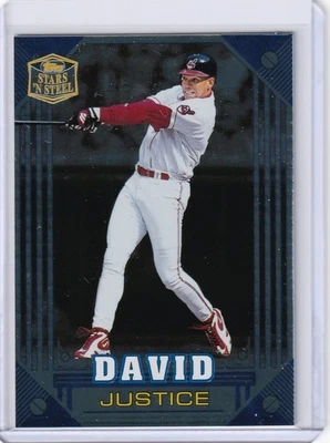 1998 Topps Stars 'n Steel David Justice #22 - Image 1 of 2