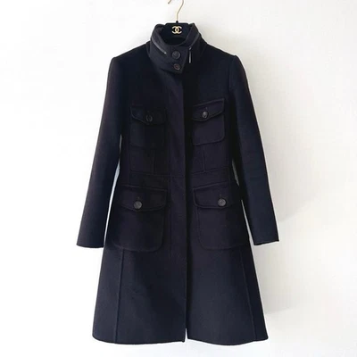 Max Mara Neck Coat Stand Collar Angora Blend Size:36/US:2 From JP 129220K Auth - Image 1 of 4