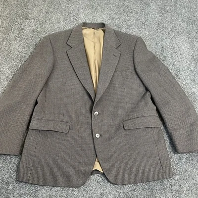 Botany 500 Mens estimated 43 R Charcoal Gray Wool Blazer Sport Coat 2 Btn USA - Image 1 of 4