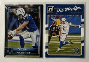 2015 Topps Pat McAfee RC #282 & 2016 Panini Donruss #131 - Picture 1 of 2