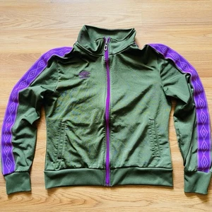 Umbro Green and Purple Track Jacket with Stand-Up Collar Size S - Picture 1 of 3