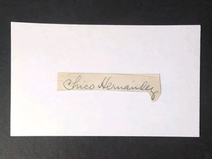 Chico Hernandez Signed Autograph Cut Debut 1942 Chicago Cubs Tough Signature - Picture 1 of 2
