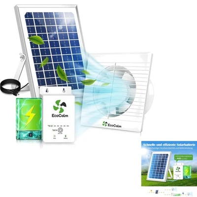 Solar Ventilator, Solar Powerbank, , 100mm, 12V, Gartenhaus - Bild 1 von 2