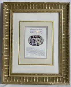 "All I need to know I learned from my Girlfriend" 17,5 x 14,5 im gerahmten Druck - Bild 1 von 5