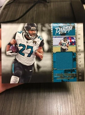 LEONARD FOURNETTE 2018 PRESTIGE "HIGHLIGHT REEL" JAGUARS WORN JERSEY PATCH! LSU! - Image 1 of 2