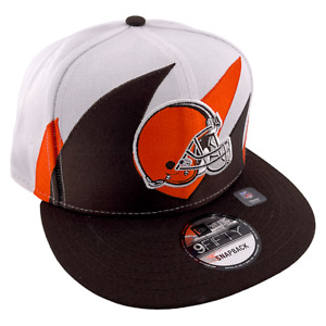 New Era Cleveland Browns Sharktooth Retro Wave NFL White 9FIFTY Snapback Hat