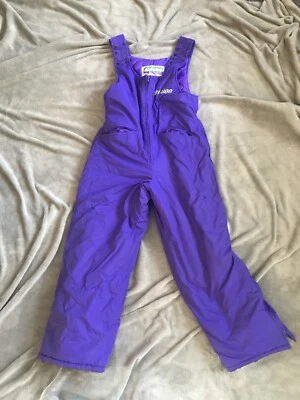 Vtg Ladies TG/XL SKI DOO BOMBARDIER BIB Snowsuit SNOWMOBILE Snow Pants Purple - Image 1 of 4