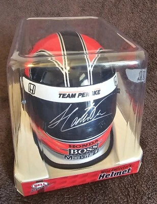 4x Indy 500 Champion Helio Castroneves SIGNED  1/2 Scale Mini Helmet - Image 1 of 4