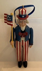 Uncle Sam Nutcracker 2003 Hallmark Keepsake Ornament American Flag Patriotic - Picture 1 of 3