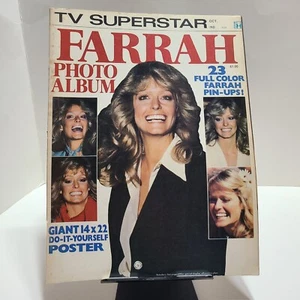 Vintage TV Superstar Oct.1977 Edition • Farrah Fawcett Photo Album w/Poster. - Picture 1 of 12