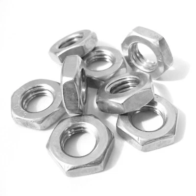 Sechskantmuttern niedrig Flach 439 Edelstahl VA M2 M2,5 M3 M4 M5 M6 M8 M10 M12 - Bild 1 von 4