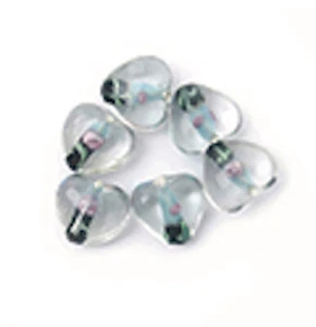 Decorate Lamp Beads:15mm: Light Blue/Black - Pack of 6 - CF01\73300 - Picture 1 of 1