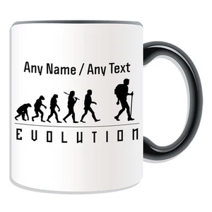 Personalised Gift Hiking Mug Money Box Cup Evolution Design Team Player Name Tea - Picture 1 of 20