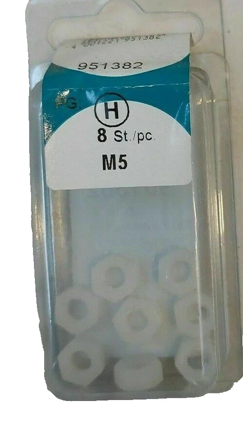 Sechskantmuttern, Polyamid natur, M 5, Kunststoff Mutter 8 stück - Bild 1 von 1