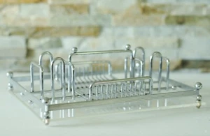 Retro Charles Hollis Jones VANITY TRAY- Chrome & Lucite MCM Tray Organizer-Nice! - Picture 1 of 7