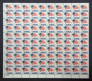 US Stamps 1963 Mint Sheet 5 cent "Flag Over White House" Jan 09th MNH SC# 1208 - Picture 1 of 6
