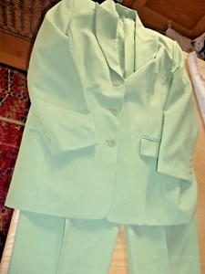 Hosenanzug Sommer lindgrün Kurzgröße 22 Damenhose Damen Blazer luftig - Bild 1 von 9