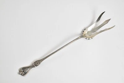 Toalla de plata esterlina antigua colonial grande tenedor para servir lechuga *33 Foto 1 de 4