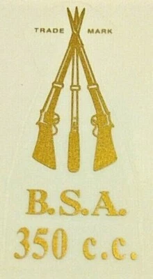 BSA 350 c.c. Brazos apilados matrícula trasera vinilo pegatina B31 B32 GS B40 SS90  Foto 1 de 3
