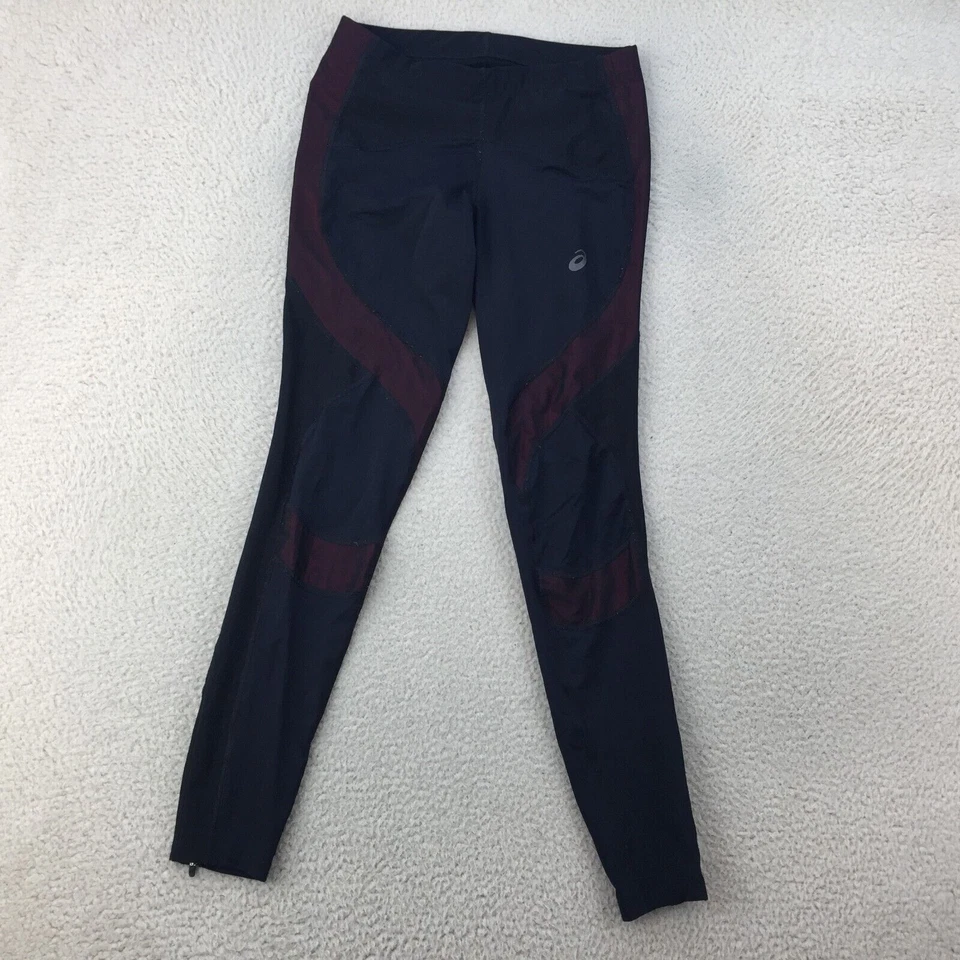 Asics Black Polyester Gym Leggings Fitness Sports Running Yoga Women UK Medium - Image 1 of 4