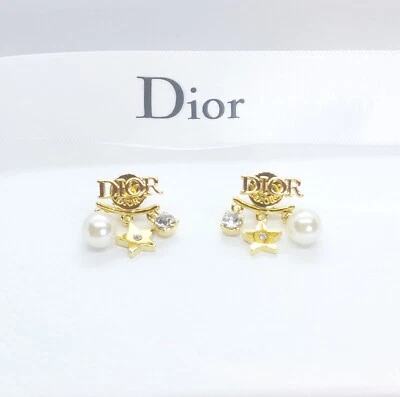 PENDIENTES DE CRISTAL DIOR - Caja y bolsa antipolvo incluidos Foto 1 de 3