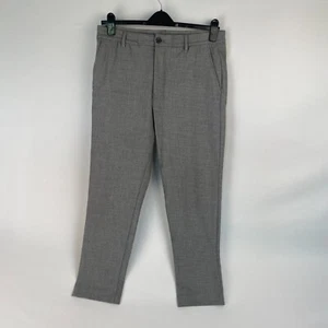 Pantalones de vestir grises Zara para hombre talla 32 frente plano pierna cónica gris - Imagen 1 de 6