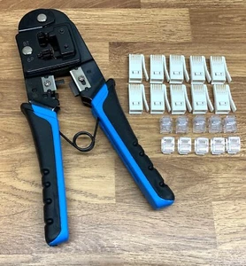 BT431a BT631a RJ11 RJ12 Crimping Tool Telephone Plug Crimper and 10x631a 10xRJ12 - Picture 1 of 6