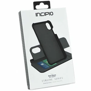 Case For iPhone XS & X Wallet ShockProof Flip Folio Card Cover Stand INCIPIO - Picture 1 of 6