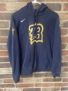 Nike Pullover Belen Jesuit Mens Small Hoodie Blue Yellow Retro Miami - Picture 1 of 6