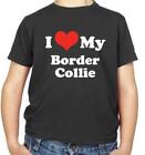 I Love My Border Collie Kids T-Shirt - Dog - Canine - Puppy - Sheep dog - Pet
