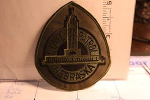 police patch  STATE PATROL NEBRASKA  SUBDUED OLIVE - Picture 1 of 1