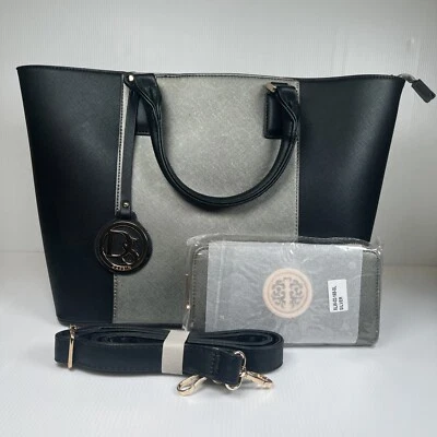 Dasein Women Faux Leather Satchel Tote Classic Handbags Shoulder Travel Purse - Image 1 of 4