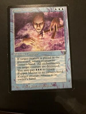 Puppet Master Blue Enchantment Rare MTG Magic Legends - Image 1 of 2