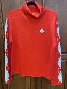 vintage OHIO STATE argyle sleeve turtleneck sweater from Castles Sport Sz L - Picture 1 of 9