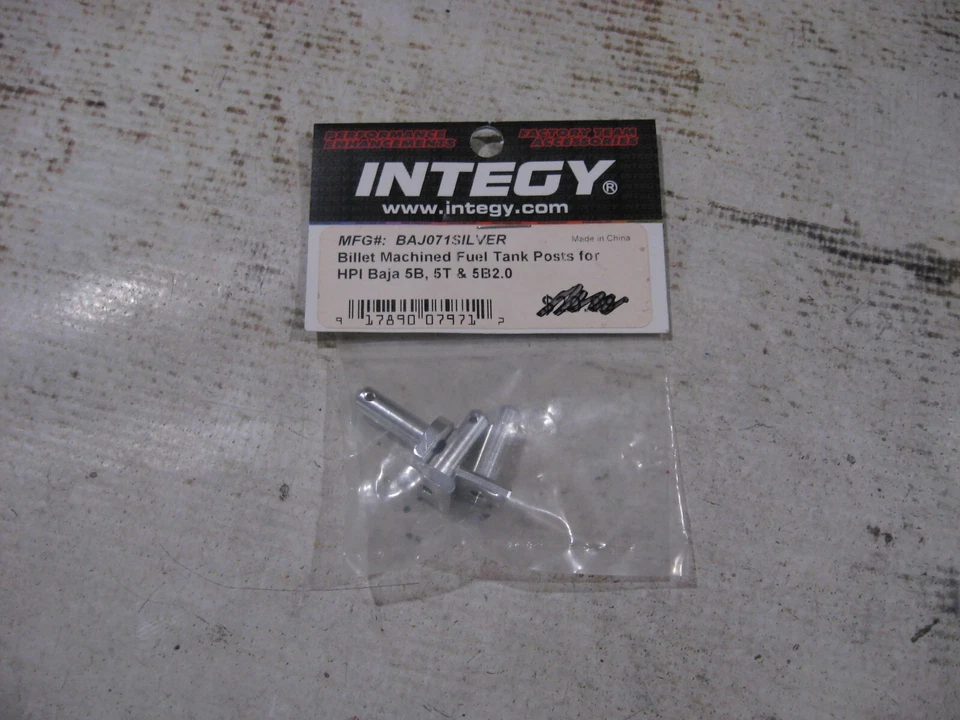 RC Integy HPI Baja 5B 5T 5B2.0 Fuel Tank Posts Alum Silver (3) BAJ071SILVER - Image 1 of 1