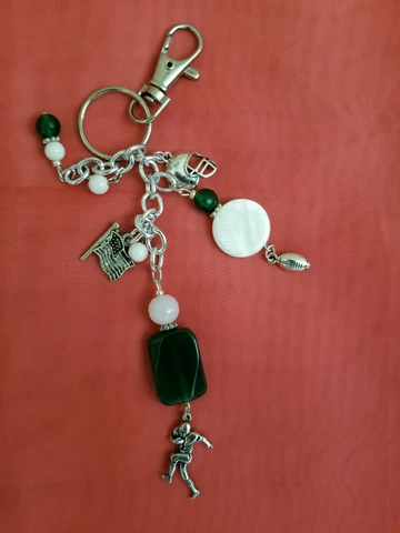 New York Jets NFL Football Key Chain/Purse Charm - Handmade Cover