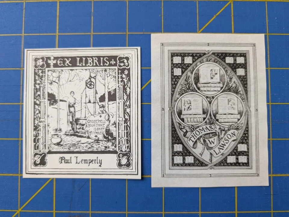 2 Ex libris By Edmund Garrett (Artist) bookplate Foto 1 de 1