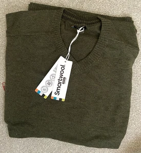 Maglione Smartwool Sparwood scollo a V lana merino North Woods verde erica XXL 2XL - Foto 1 di 6