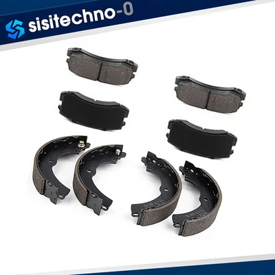Front Brake Pads Rear Brake Shoes for 2002-2007 Mitsubishi Lancer 2.0L - Image 1 of 4