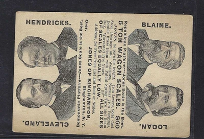 POLITICAL CALENDAR CARD 1885 ELECTION - Image 1 of 2