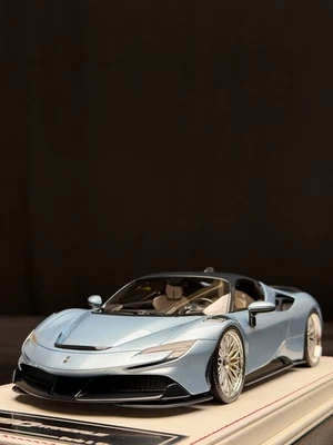 Ferrari SF90 Stradale NOVITEC (Ice Blue) [Davis & Giovanni] масштаб 1:18 - Изображение 1 из 4