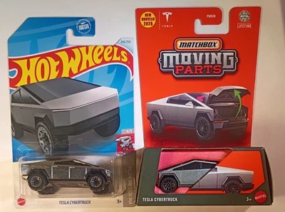 Matchbox Moving Parts & Hot Wheels Tesla Cybertruck New in Pack in Stock In USA - Image 1 of 4