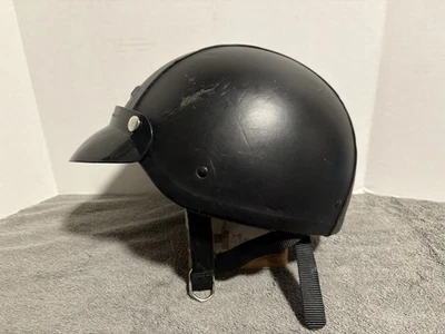 Casco de motocicleta HJC FG-2 DOT cuero negro talla M 7 1/8 - 7 1/4 con visera 1991 Foto 1 de 4