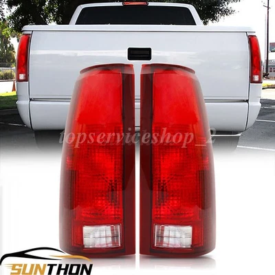 Juego de 2 luces traseras aptas para 88-98 Chevy K1500 Silverado diestro y derecho con bombilla Foto 1 de 4