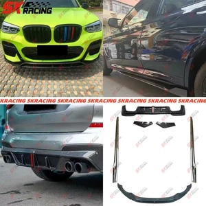 Body Kits For BMW X3 G01 M-sport 2018-21 Carbon Fiber Front Rear Lip Side Skirts - Picture 1 of 44