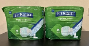 Pañales Medline FitRight para adultos calzoncillos ultra óptimos grandes 40 unidades nuevos en paquete grandes - Imagen 1 de 4