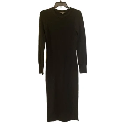 French Connection Sweater Long Dress Women's Medium Black Long Sleeve Bodycon - Image 1 of 4