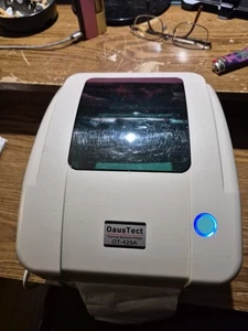 OausTect thermal Barcode Label Printer OT-425A W/ Cords Tested Works - Afbeelding 1 van 10