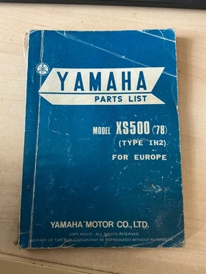 GENUINE YAMAHA U.K XS 500 XS500 1H2 1978 PARTS BOOK LIST CATALOGUE MICROFICHE - Image 1 of 3